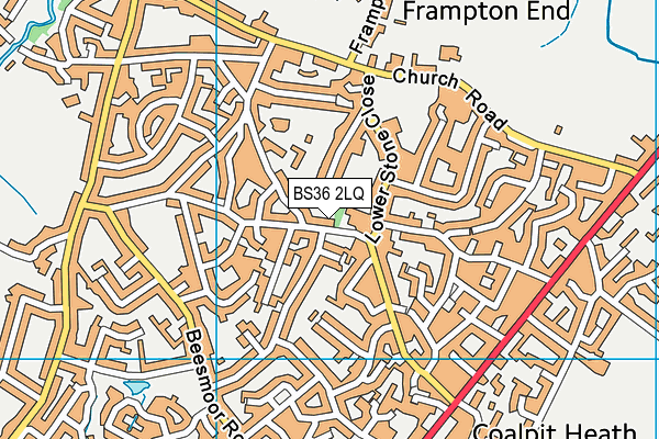 BS36 2LQ map - OS VectorMap District (Ordnance Survey)