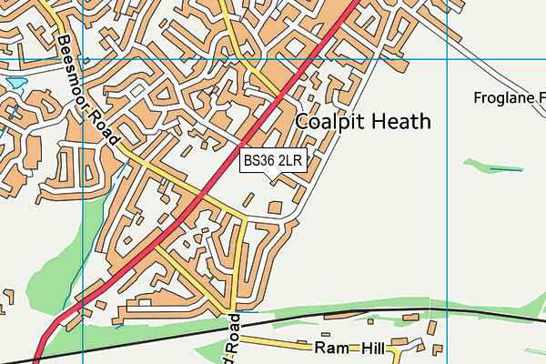 BS36 2LR map - OS VectorMap District (Ordnance Survey)