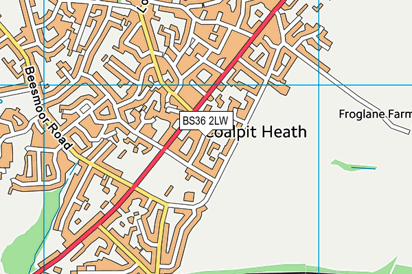 BS36 2LW map - OS VectorMap District (Ordnance Survey)