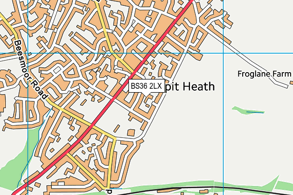 BS36 2LX map - OS VectorMap District (Ordnance Survey)