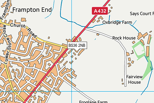 BS36 2NB map - OS VectorMap District (Ordnance Survey)