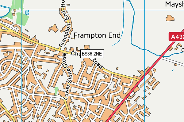 BS36 2NE map - OS VectorMap District (Ordnance Survey)