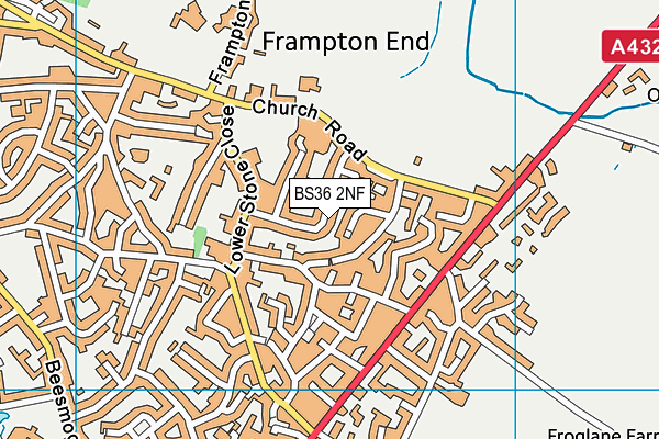 BS36 2NF map - OS VectorMap District (Ordnance Survey)