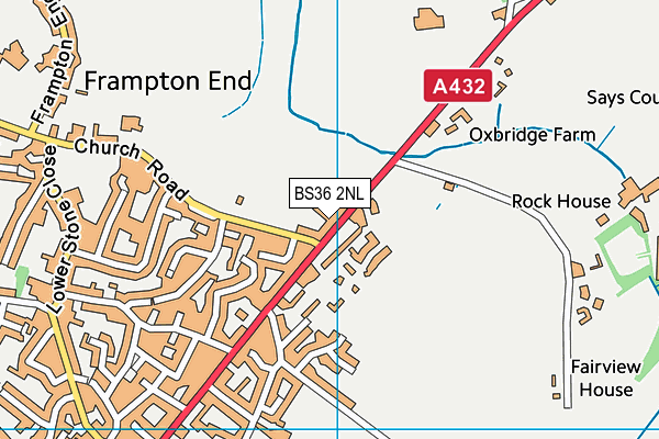 BS36 2NL map - OS VectorMap District (Ordnance Survey)