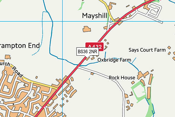 BS36 2NR map - OS VectorMap District (Ordnance Survey)