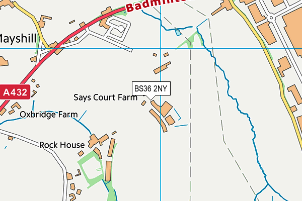 BS36 2NY map - OS VectorMap District (Ordnance Survey)