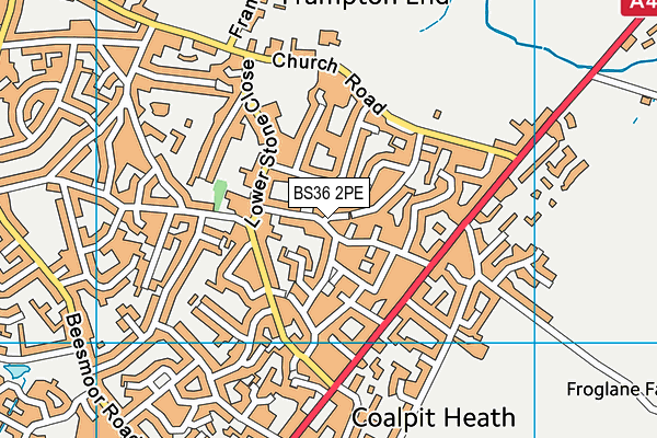 BS36 2PE map - OS VectorMap District (Ordnance Survey)