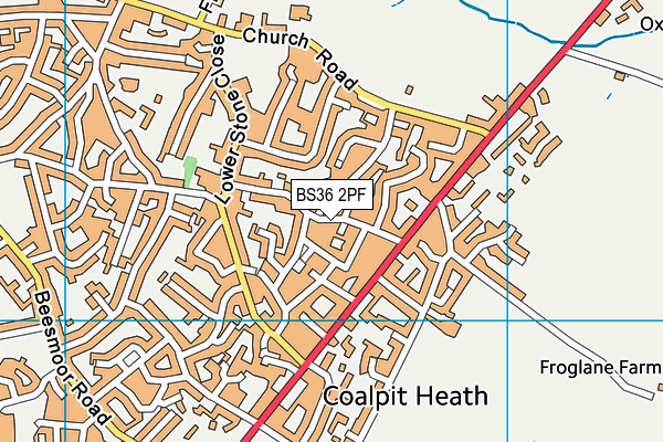 BS36 2PF map - OS VectorMap District (Ordnance Survey)