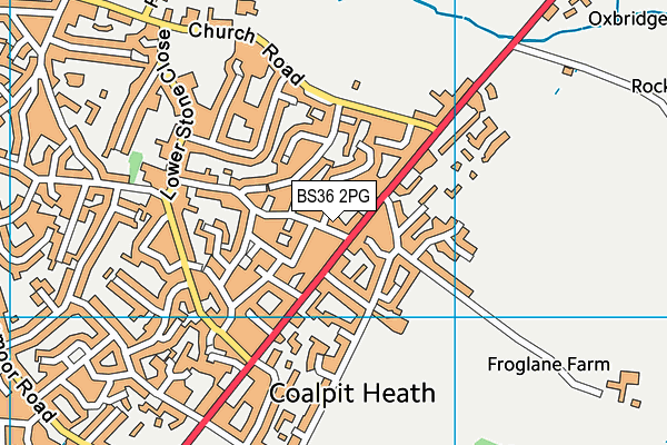 BS36 2PG map - OS VectorMap District (Ordnance Survey)