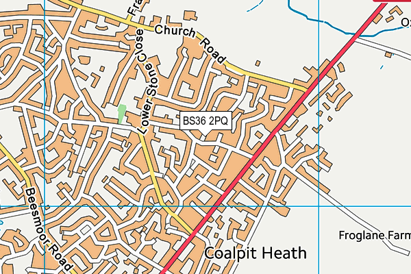BS36 2PQ map - OS VectorMap District (Ordnance Survey)