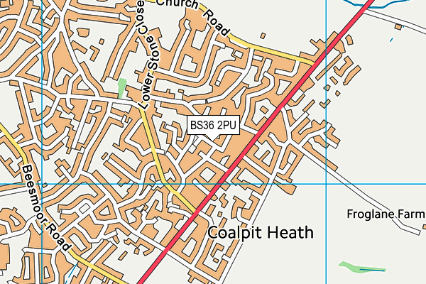 BS36 2PU map - OS VectorMap District (Ordnance Survey)
