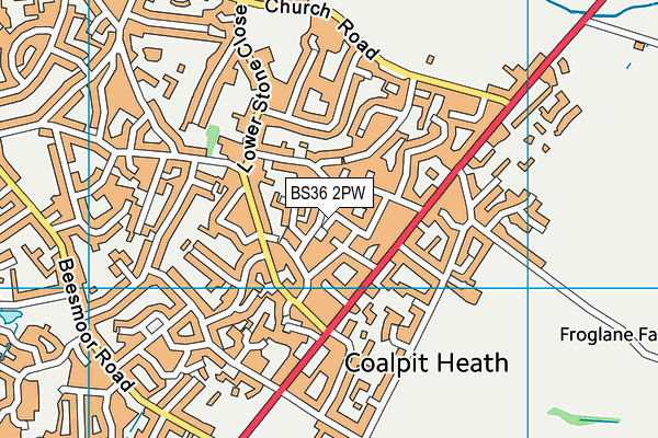 BS36 2PW map - OS VectorMap District (Ordnance Survey)