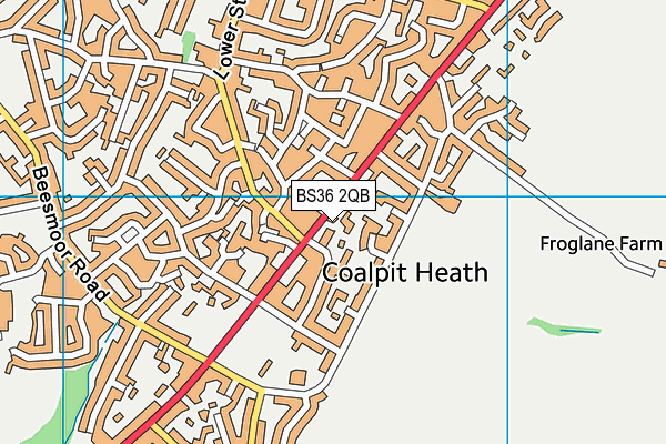 BS36 2QB map - OS VectorMap District (Ordnance Survey)