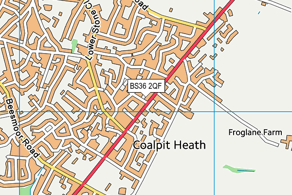 BS36 2QF map - OS VectorMap District (Ordnance Survey)