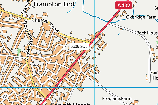 BS36 2QL map - OS VectorMap District (Ordnance Survey)