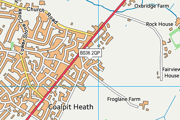 BS36 2QP map - OS VectorMap District (Ordnance Survey)