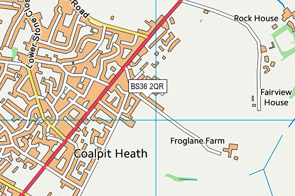 BS36 2QR map - OS VectorMap District (Ordnance Survey)