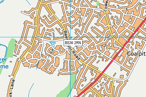 BS36 2RN map - OS VectorMap District (Ordnance Survey)