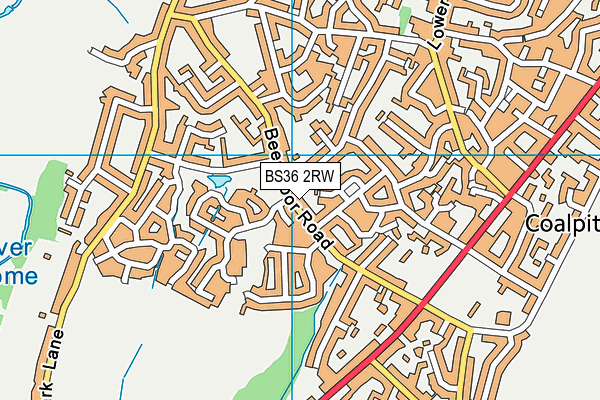 BS36 2RW map - OS VectorMap District (Ordnance Survey)