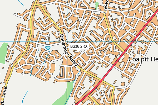 BS36 2RX map - OS VectorMap District (Ordnance Survey)