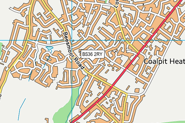 BS36 2RY map - OS VectorMap District (Ordnance Survey)