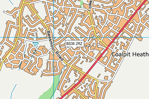 BS36 2RZ map - OS VectorMap District (Ordnance Survey)