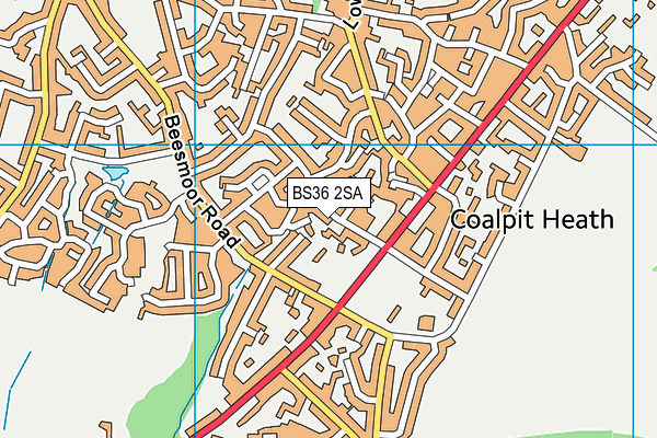BS36 2SA map - OS VectorMap District (Ordnance Survey)