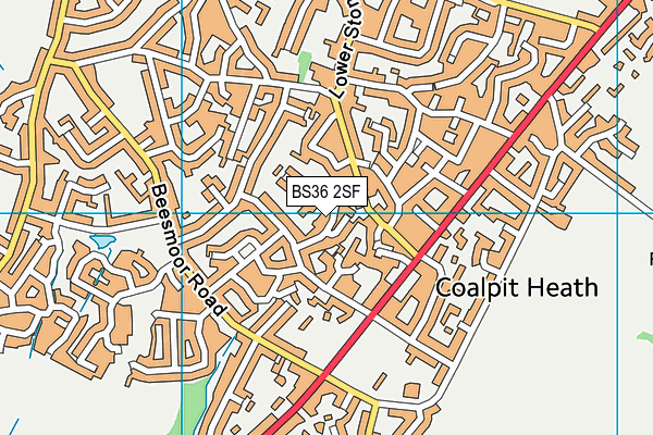 BS36 2SF map - OS VectorMap District (Ordnance Survey)