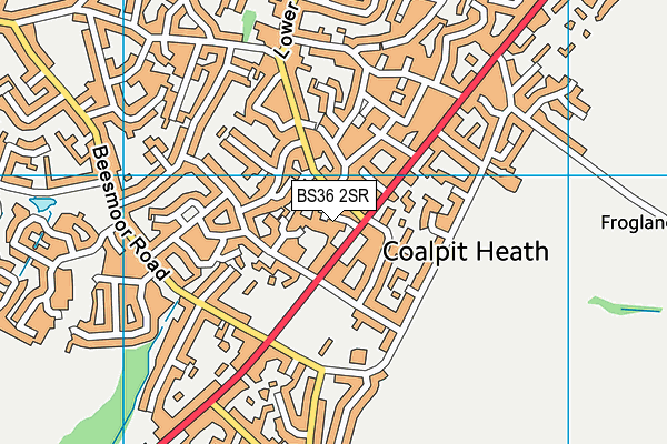 BS36 2SR map - OS VectorMap District (Ordnance Survey)