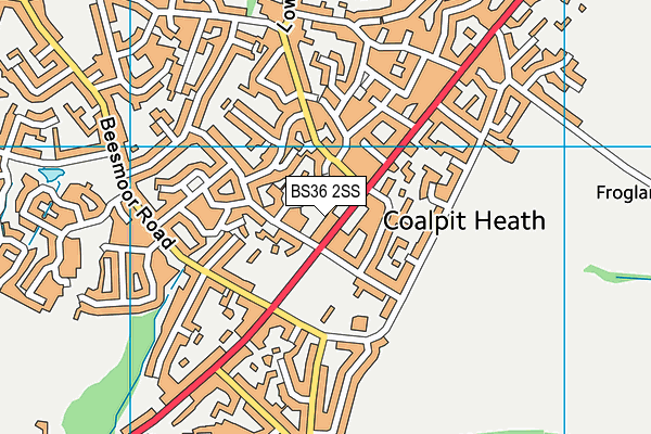 BS36 2SS map - OS VectorMap District (Ordnance Survey)