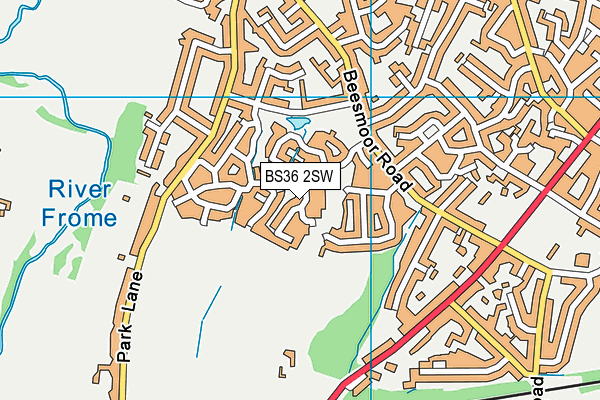BS36 2SW map - OS VectorMap District (Ordnance Survey)