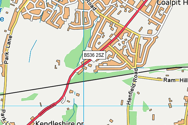 BS36 2SZ map - OS VectorMap District (Ordnance Survey)