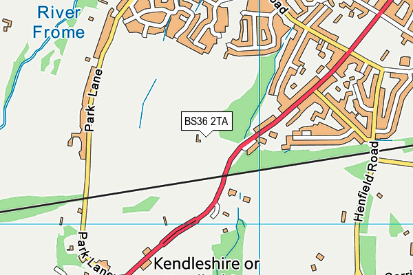 BS36 2TA map - OS VectorMap District (Ordnance Survey)