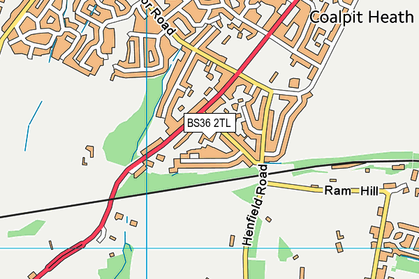 BS36 2TL map - OS VectorMap District (Ordnance Survey)