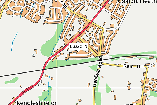 BS36 2TN map - OS VectorMap District (Ordnance Survey)