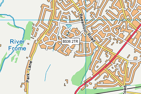 BS36 2TR map - OS VectorMap District (Ordnance Survey)
