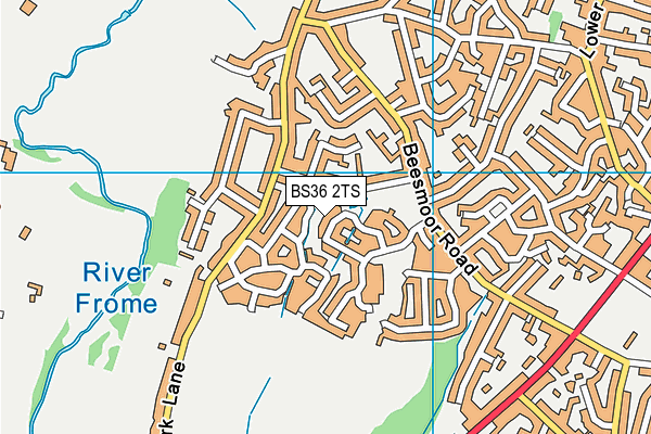 BS36 2TS map - OS VectorMap District (Ordnance Survey)