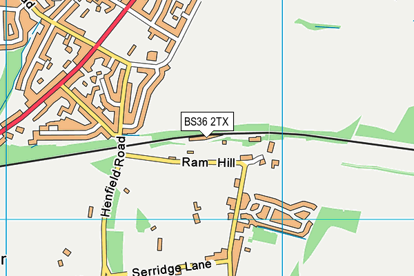 BS36 2TX map - OS VectorMap District (Ordnance Survey)