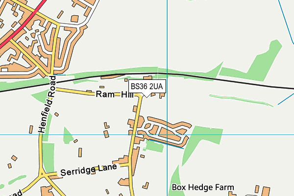 BS36 2UA map - OS VectorMap District (Ordnance Survey)