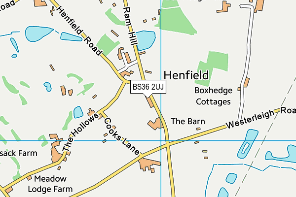 BS36 2UJ map - OS VectorMap District (Ordnance Survey)