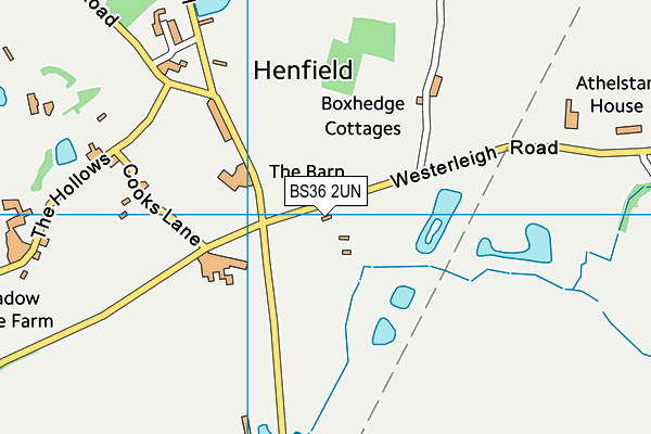 BS36 2UN map - OS VectorMap District (Ordnance Survey)