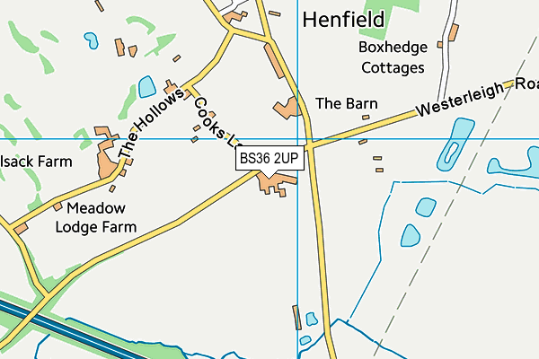 BS36 2UP map - OS VectorMap District (Ordnance Survey)