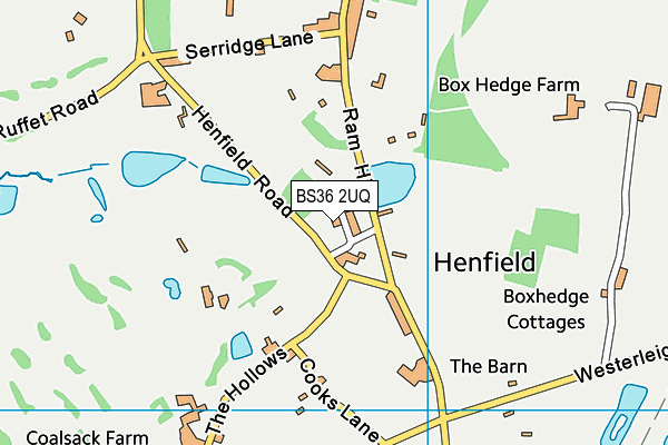 BS36 2UQ map - OS VectorMap District (Ordnance Survey)