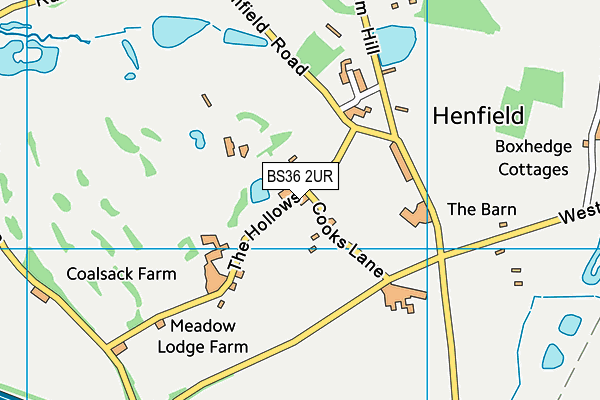 BS36 2UR map - OS VectorMap District (Ordnance Survey)