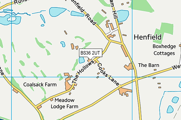 BS36 2UT map - OS VectorMap District (Ordnance Survey)