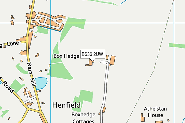 BS36 2UW map - OS VectorMap District (Ordnance Survey)