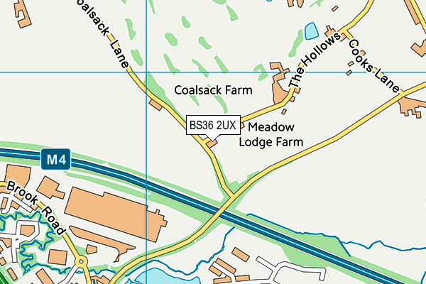 BS36 2UX map - OS VectorMap District (Ordnance Survey)