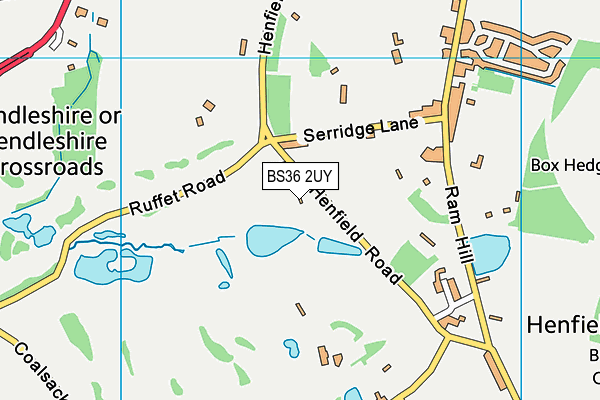 BS36 2UY map - OS VectorMap District (Ordnance Survey)