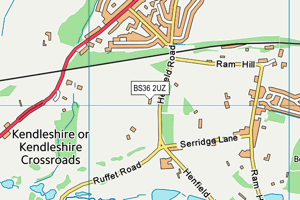 BS36 2UZ map - OS VectorMap District (Ordnance Survey)