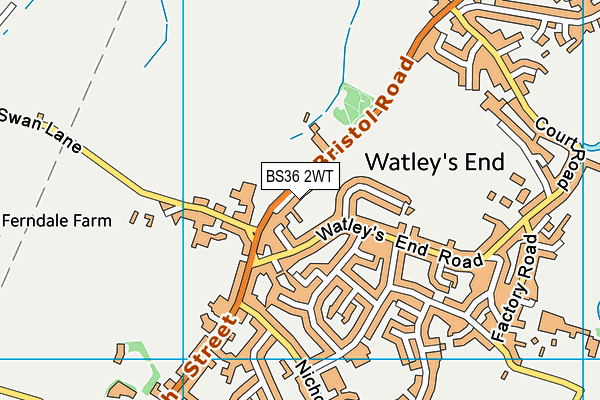 BS36 2WT map - OS VectorMap District (Ordnance Survey)